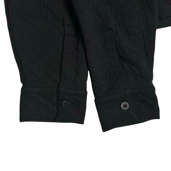 Vince. | Men | Quilted Double Knit Black Button Up Shirt Jacket | Size XL - Picture 13 of 16